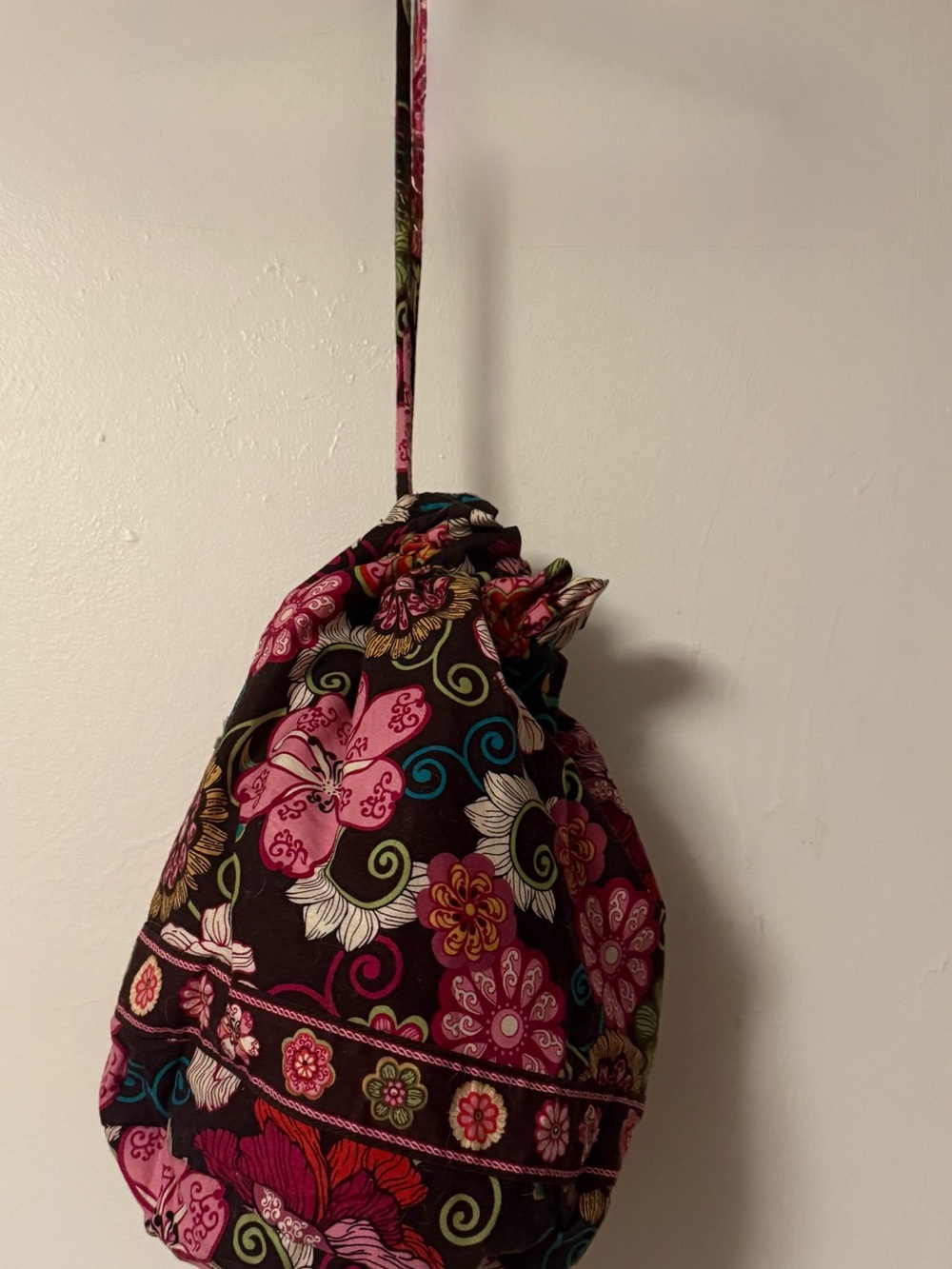 Vera Bradley Mod Floral Pink Drawstring Satchel/Wet Bag
